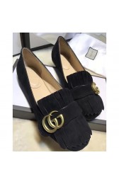 Gucci Suede Ballet Flat Black 453373 VS02856