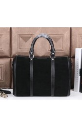 Gucci Suede Leather Medium Boston Bags 247205 Black VS05041