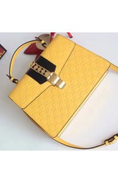 Gucci Sylvie Gucci Signature Bag Yellow 431665 VS07384