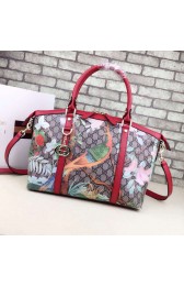 Gucci Tian GG Supreme Top Handle Bag 341503 Red VS05872