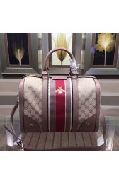 Gucci Vintage Web Embroidered Bag Pink 406868 VS09321