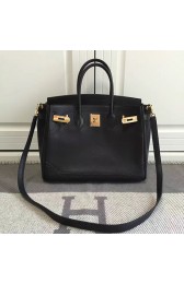 Hermes Birkin 30 Tote Bag in Black Swift Leather HB1220 VS04166