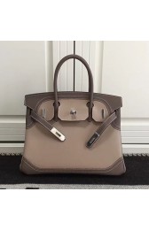 Hermes Birkin 30 Tote Bag in Swift Leather Light/Dark Grey HK1220 VS06247