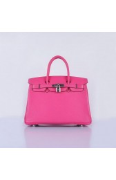 Hermes Birkin 30CM Tote Bags Light Rosy Grainy Leather Silver VS07188
