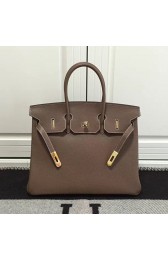Hermes Birkin 35 Tote Bag in Coffee Togo Leather Gold Hardware HB1210 VS05321
