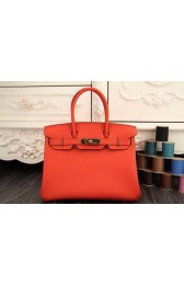 Hermes Birkin 35CM 30CM Tote Bag Original Leather HB35O Orange VS01465