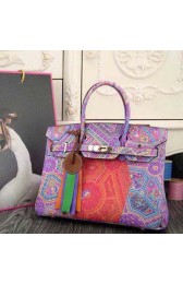 Hermes Birkin 35CM Tote Bag Painting Leather H35CO Lavender VS00345