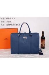 Hermes Briefcase Original Calf Leather H8591 Royal VS08260
