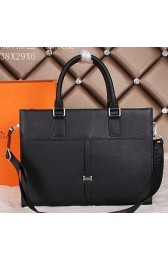 Hermes Briefcase Original Calf Leather HM27 Black VS08397