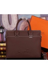 Hermes Briefcase Original Calf Leather HM98291 Brown VS01577