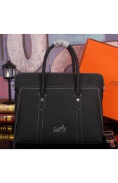 Hermes Briefcase Original Calf Leather HM98321 Black VS00715