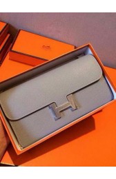 Hermes Constance Long Wallets Original Leather HA909 Light Blue VS06957