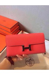 Hermes Constance Long Wallets Original Leather HA909 Light Red VS03725