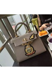 Hermes Crown Bee Togo Calfskin 22CM Kelly Bag Khaki K0517 VS04148
