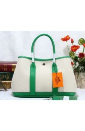 Hermes Garden Party 30cm Tote Bag Canvas Light Green VS07756