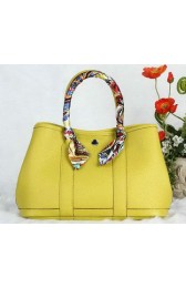Hermes Garden Party 30cm Tote Bag Grainy Leather Lemon VS02521