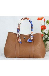 Hermes Garden Party 30cm Tote Bag Grainy Leather Wheat VS02949