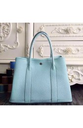Hermes Garden Party 36 30 Tote Bag in Imported Togo Leather Ice Blue VS03627