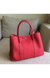 Hermes Garden Party 36 30 Tote Bag in Imported Togo Leather Red VS01127