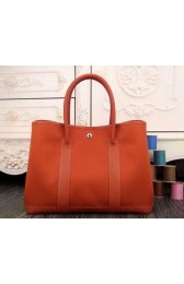 Hermes Garden Party 36cm 30cm Tote Bag Canvas Orange VS01874