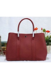 Hermes Garden Party 36cm Tote Bag Grainy Leather Burgundy VS09732