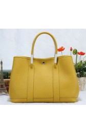 Hermes Garden Party 36cm Tote Bag Grainy Leather Yellow VS03263