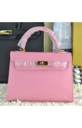 Hermes Kelly 22cm Tote Bag Calfskin Leather Pink VS05258