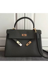 Hermes Kelly 28 Tote Bag in Green Togo Leather HK0928 VS07608