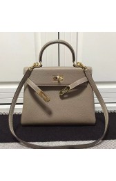 Hermes Kelly 28 Tote Bag in Grey Togo Leather HK0928 VS02392