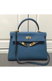 Hermes Kelly 32 Tote Bag in Blue Togo Leather HK0932 VS09909