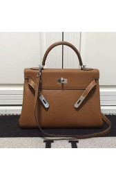Hermes Kelly 32 Tote Bag in Brown Togo Leather HK0932 VS07633