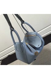 Hermes Lindy 26 Bag Light Blue Togo Calfskin Leather HLD2630 VS09002