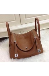 Hermes Lindy 30CM Original Leather Shoulder Bag HLD30 Brown VS07999