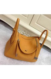 Hermes Lindy 30CM Original Leather Shoulder Bag HLD30 Wheat VS08838