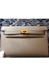 Hermes MINI Kelly 22cm Tote Bag Calf Leather K011 Grey VS08316