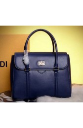 High Imitation Fendi Cruise 2015 Calfskin Leather Tote Bag F5203345 Royal VS01646
