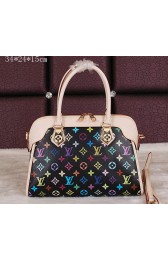 High Imitation Louis Vuitton Monogram Multicolore Tote Bags M41809 Black VS08879
