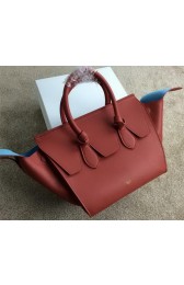High Quality Celine Tie Nano Top Handle Bag Smooth Leather 98313 Red VS04723