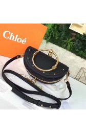High Quality Chloe Nile Small Bracelet Minaudiere Bag Black 230605 VS00704