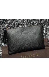 High Quality Gucci Diamante Leather Clutch G66233 Black VS00021
