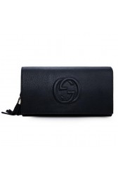 High Quality Gucci Soho Original Leather Clutch 336753 Black VS02358