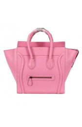 High Quality Imitation Celine Luggage Mini Boston Tote Bags Calfskin Leather CL3308 Pink VS06697