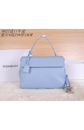 High Quality Imitation Saint Laurent Medium Moujik Top Handle Bag Y8827 SkyBlue VS08864