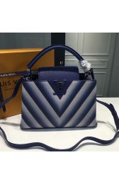 High Quality Louis Vuitton Taurillon Leather Capucines PM Blue M42259 VS06541