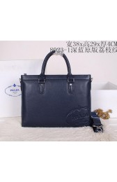 High Quality Prada Grainy Leather Briefcase P80231 Royal VS07046