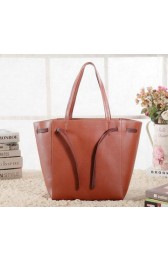 High Quality Replica Celine Medium Cabas Phantom Bag Smooth Leather C3348 Brown VS00289