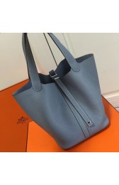 Hot Hermes Picotin Lock 22 Tote Bag Togo Leather Light Blue HP1112 VS08574
