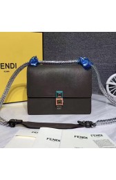 Hot Knockoff Fendi Kan I Small Leather Mini Bag Green 8M03815 VS07050