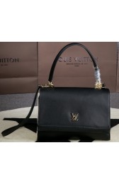 Hot Louis Vuitton Soft Leather Top Handle Bag M37113 Black&White VS08906