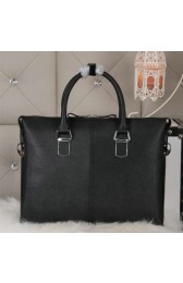 Hot Prada Saffiano Calfskin Leather Briefcase BL2289 Black VS01960